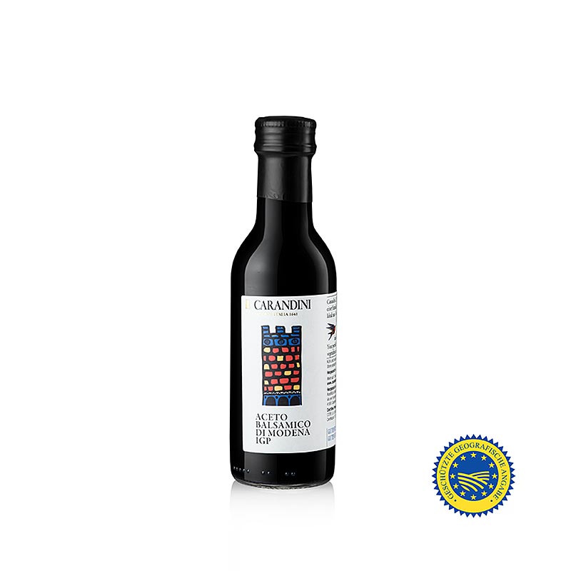 Carandini Aceto Balsamico Modena BGA, 6 maanden, "Classico" (kleurrijke burcht, voorheen Ducale), 250 ml
