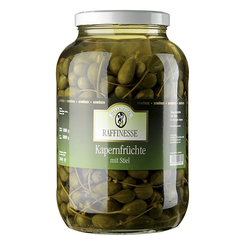 Kappertjesvruchten, groot, met steeltje, ø 18-21 mm, Rafinesse, 3,9 kg