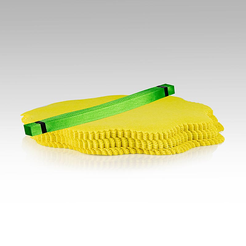 The Original Lemon Wraps - citroen servet, geel, met groene strik, 100 stuks