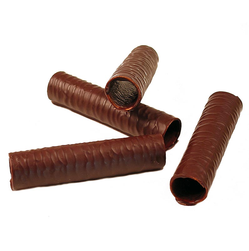 Holle wafeltjes, binnen en buiten met pure chocolade, ø 2,5x10,5cm, 1,65 kg, 100 stuks