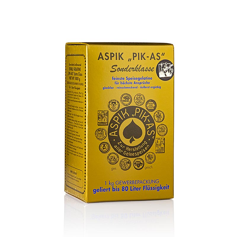 Aspikpoeder "PIK-AS", speciale klasse, eetbare gelatine, 300 Bloom, 1 kg