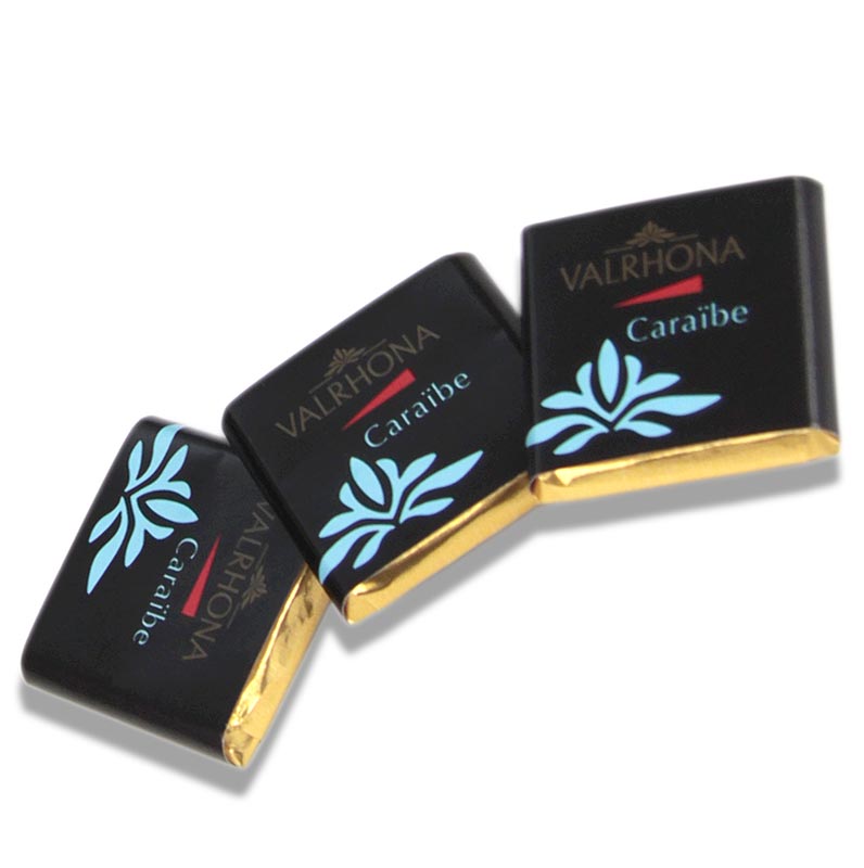 Valrhona Carré Caraibe - pure chocoladetabletten, 66% cacao, 1 kg, 200 x 5 g