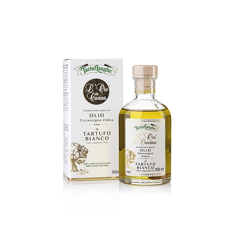 Tartuflanghe Extra vierge olijfolie L´Oro in Cucina met witte truffel & aroma 100 ml