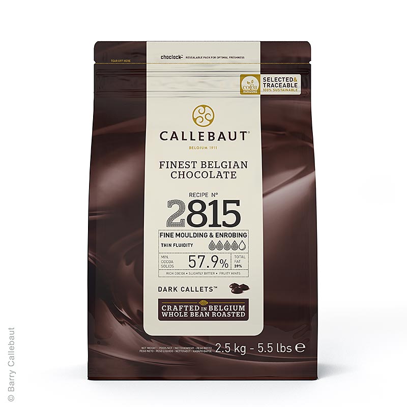 Pure chocolade Excellent, callets, 57,9% cacao, 2,5 kg