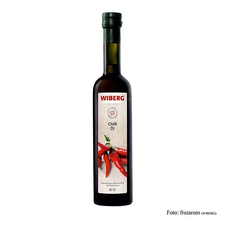 Wiberg Chili-olie, koudgeperst, extra vierge olijfolie met chili-aroma, 500 ml