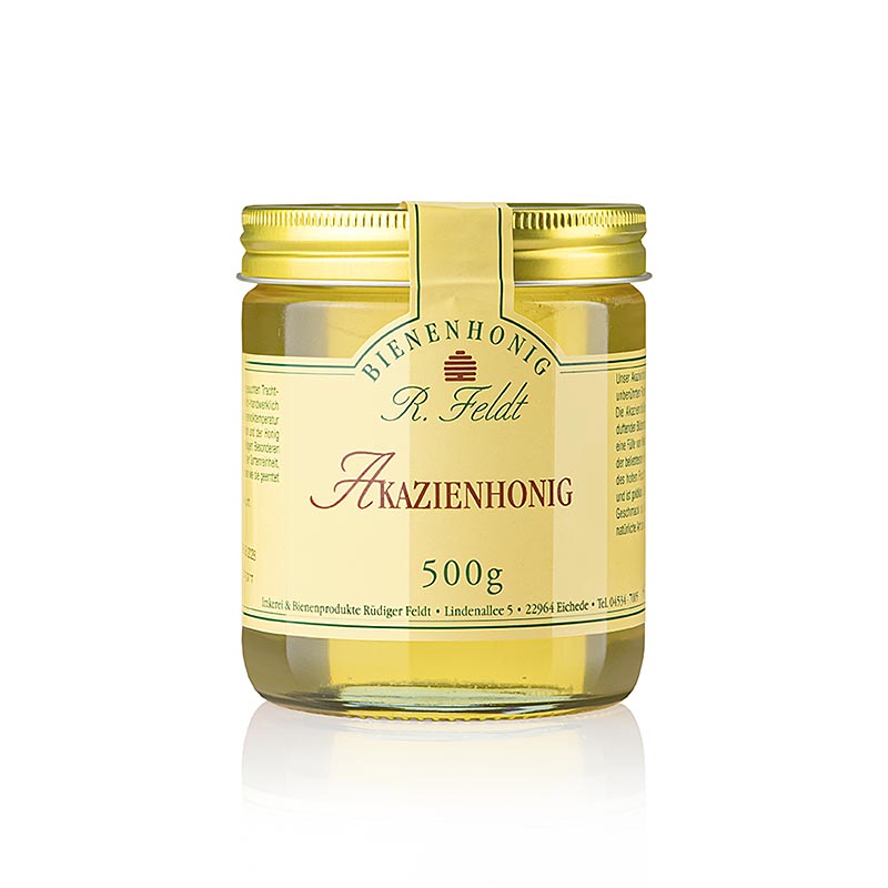Acaciahoning, Hongarije, lichtgouden kleur, vloeibaar, delicaat zoet, goed om te zoeten, 500 g
