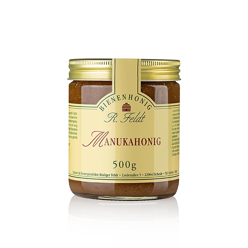 Manuka-honing, Nieuw-Zeeland, donker, vloeibaar, kruidig krachtig, 500 g