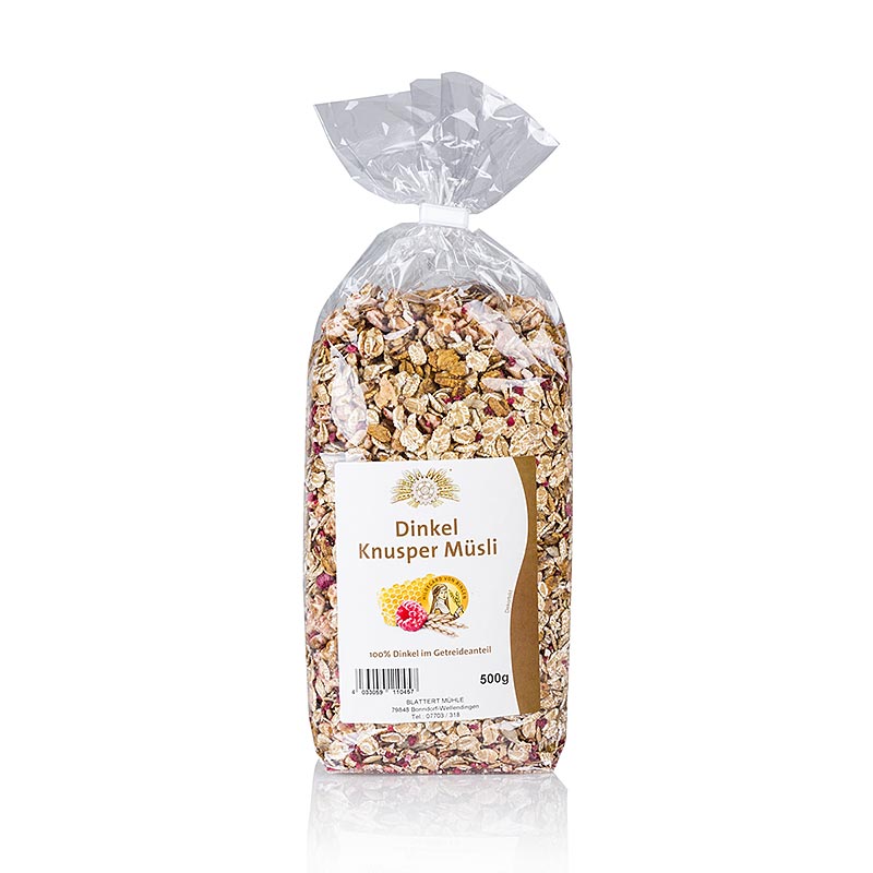 Spelt crunchy muesli, Blattert Mühle, 500 g