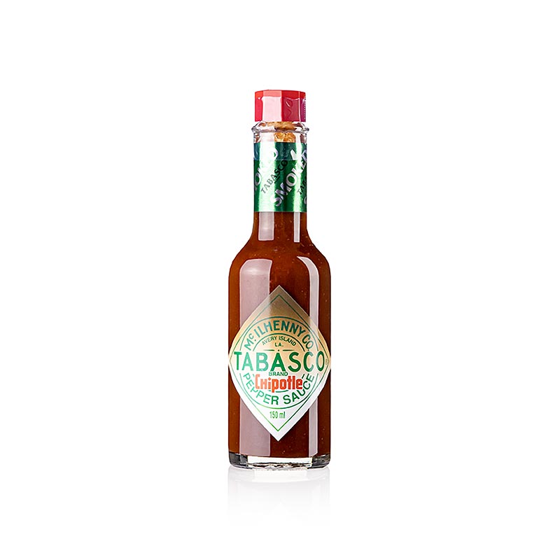 Tabasco Chipotle, met gerookte jalapenos, pittig, McIlhenny, 150 ml