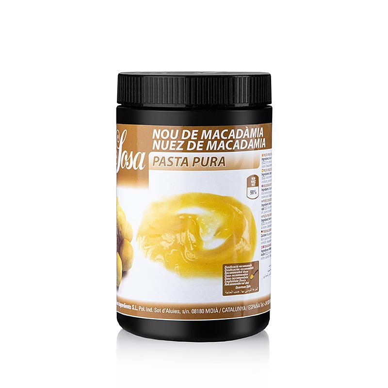 Sosa Pasta - 100% puree van macadamianoten, verpakt in 1 kg verpakking