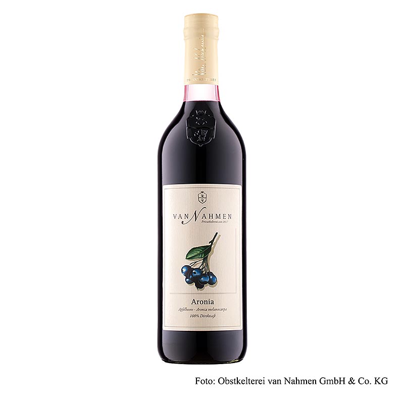 Aronia-bessensap, 100% versgeperst sap, van Nahmen, BIO, 750 ml