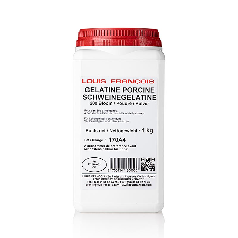 Gelatinepoeder, wit, 200 Bloom, Louis Francois, 1 kg