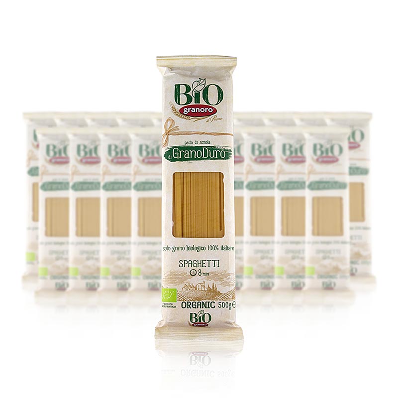 Pasta Granoro, spaghetti vermicelloni nr. 12, 2 mm, biologisch, 10 kg, 20 x 500 g