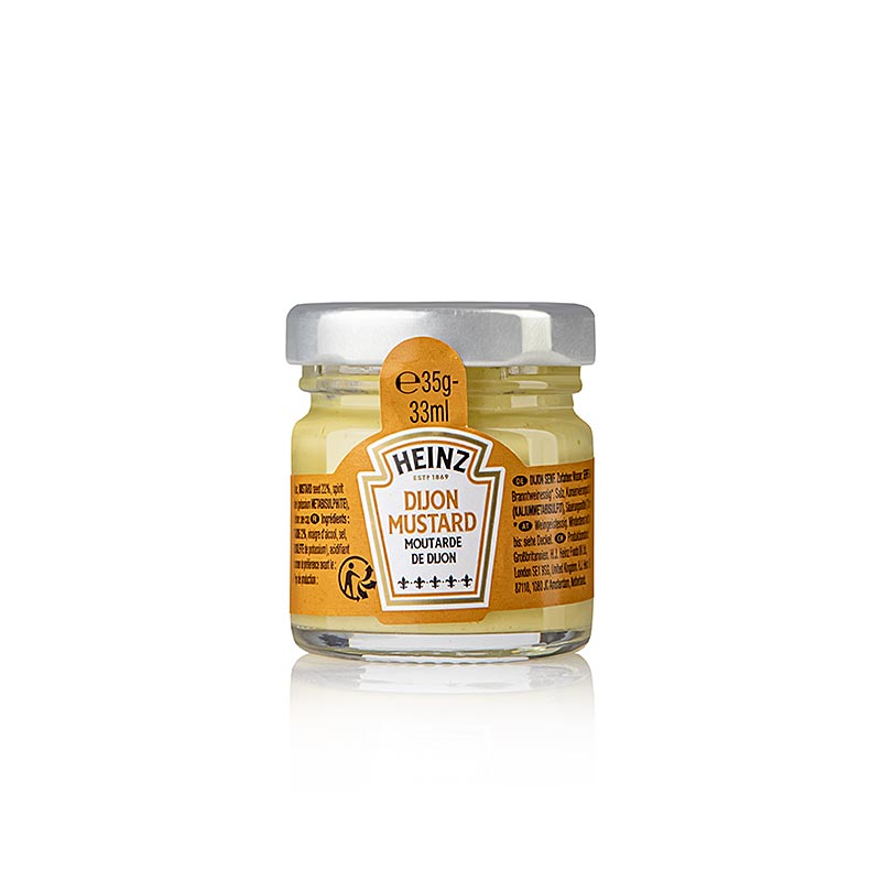Heinz - Dijon-mosterd, fijn, portieglaasjes, 33 ml