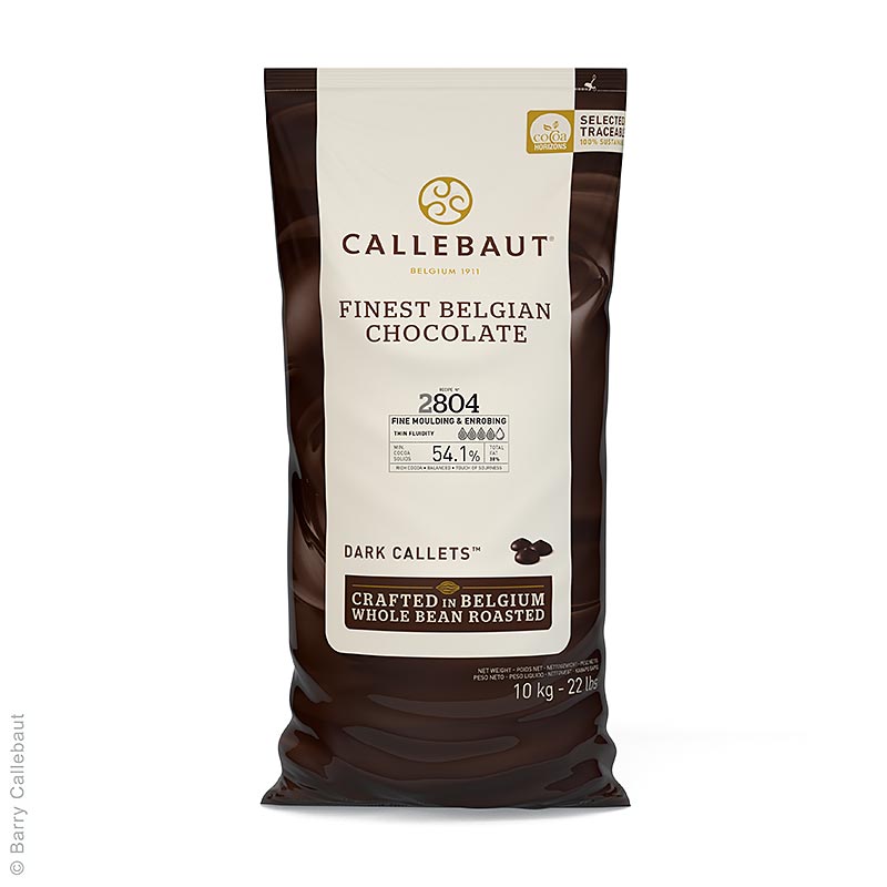 Pure chocolade, callets, dun vloeibaar, 54% cacao, 10 kg
