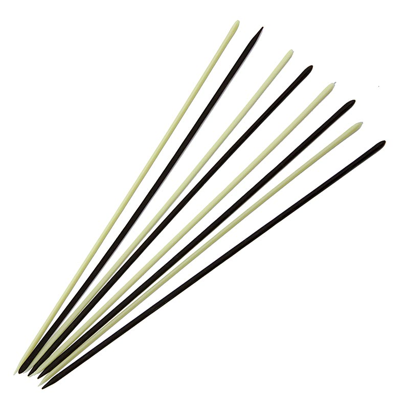 Chocoladesticks - "Spear", assortiment van pure en witte chocolade, 20 cm lang, 515 g, 490 stuks