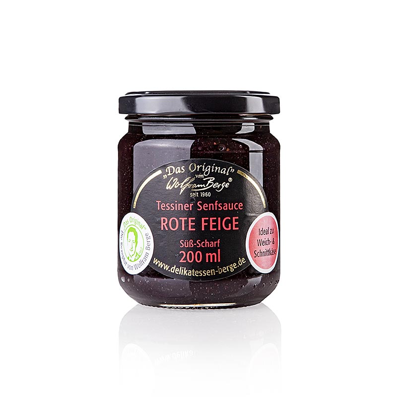 Originele Tessiner rode vijgen-mosterdsaus, Wolfram Berge, 200 ml