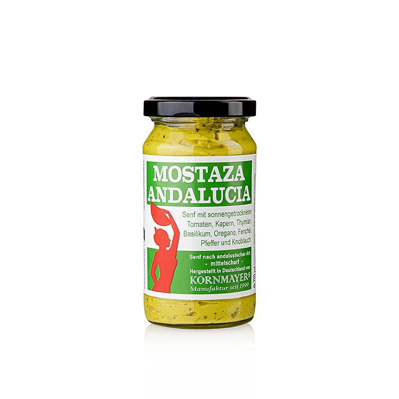 Kornmayer - Mostaza Andalucia, met tomaten, kappertjes en venkelzaad, 210 ml