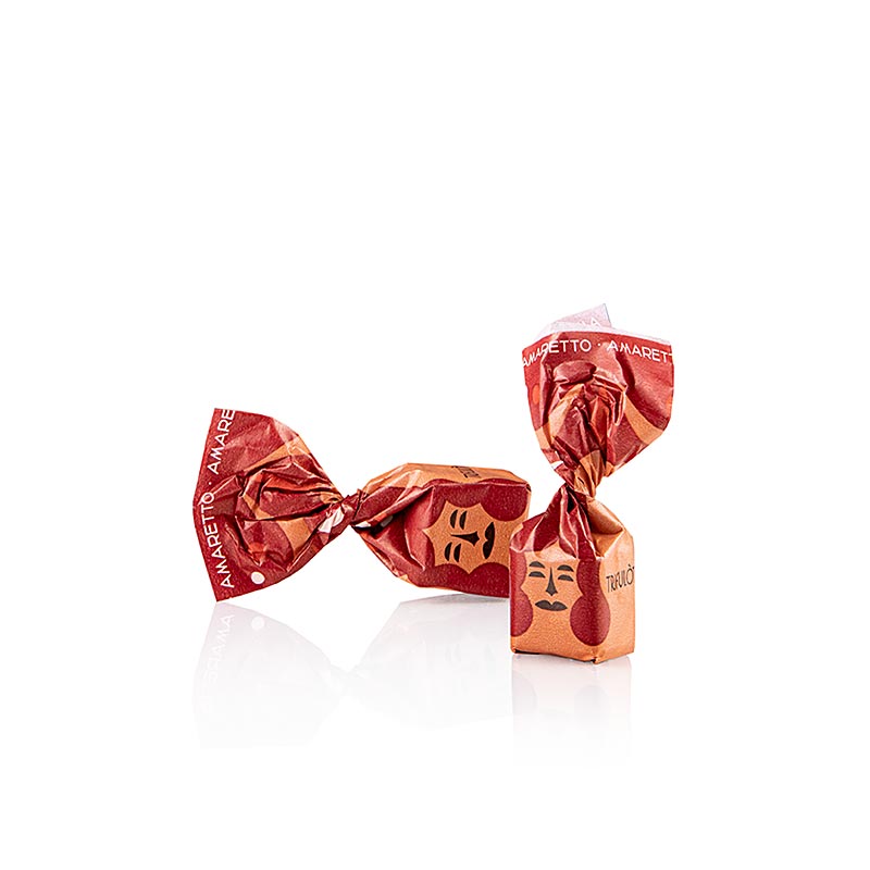 Tartuflanghe mini-truffelbonbons "trifulòt", amaretto, met amandelen, roze, 1 kg