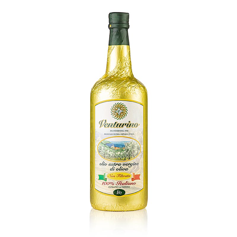 Venturino 'Mosto' 100% Italiano Extra Virgin Olive Oil, 1 liter - cold-pressed from the finest Italian olives, rich in flavor and perfect for cooking and drizzling