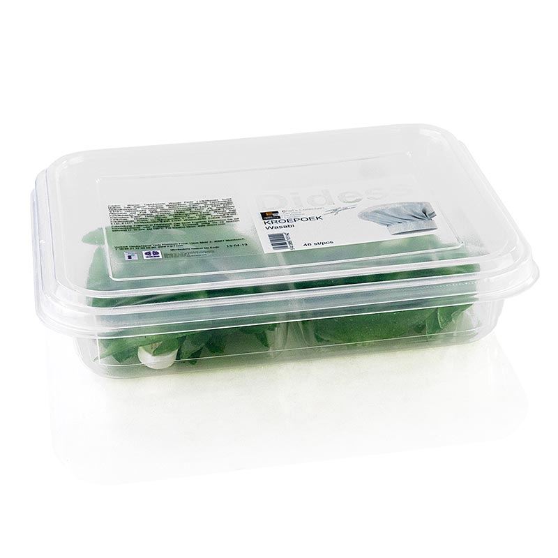 Kroepoek met wasabi, ongebakken, groen, 105 g, 48 stuks