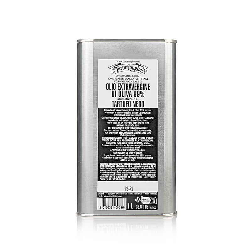 Tartuflanghe Extra vierge olijfolie met aroma van zwarte truffel (truffelolie) 1 l
