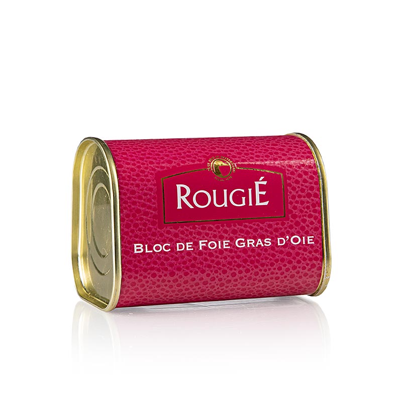 Ganzenleverblok, foie gras, Trapez, halfgeconserveerd, Rougié, 145 g