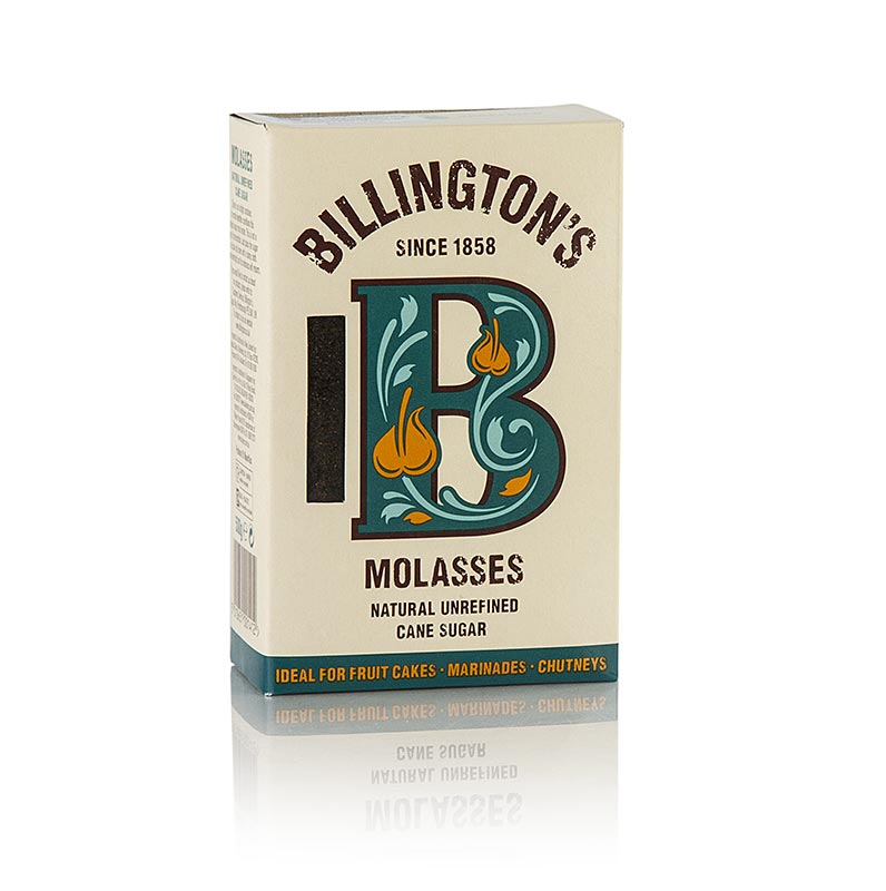 Melasse suikerpoeder, donker, ruwe rietsuiker, sterk aroma, Billington's, 500 g