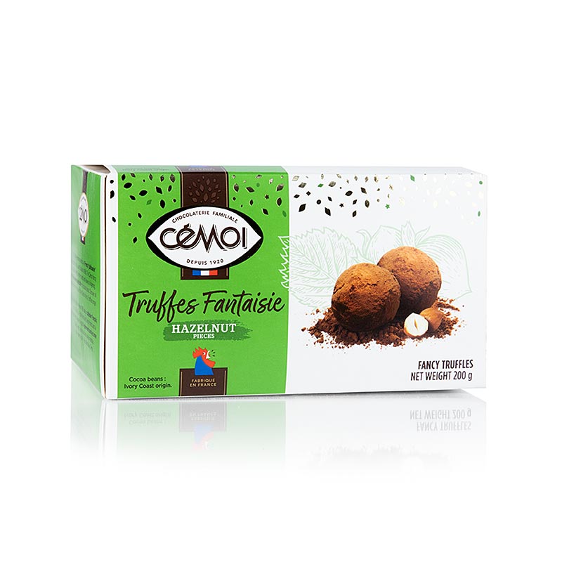 Truffelbonbons - pralines, Cemoi, met stukjes hazelnoot, Frankrijk, 200 g