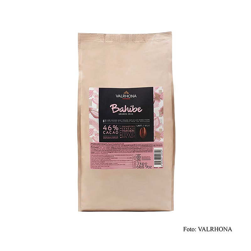 Bahibe, volle melk couverture, callets, 46% cacao, Dominicaanse Republiek, 3 kg