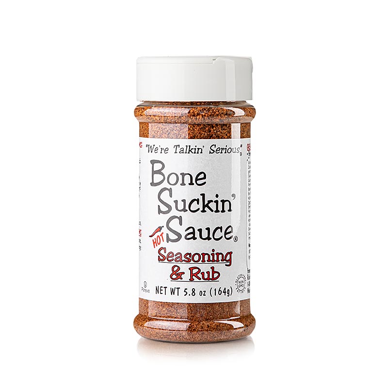 Bone Suckin´ Hot Seasoning & Rub´, BBQ-kruidenmix, pittig, Ford´s Food, 164 g
