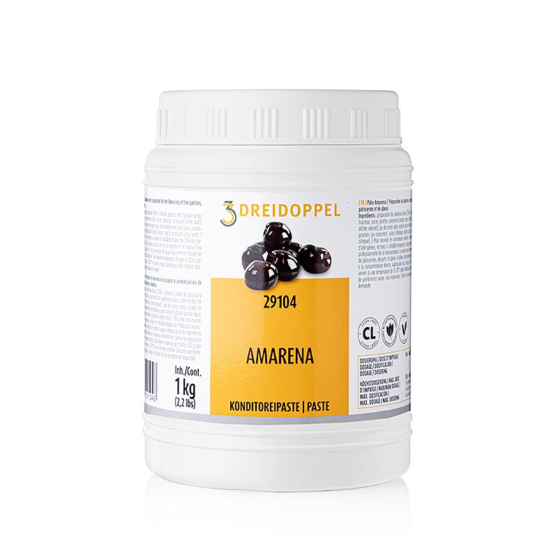 Amarena pasta, Dreidoppel, Nr291, 1 kg - heerlijke en fruitige smaakvolle pasta voor overheerlijke desserts