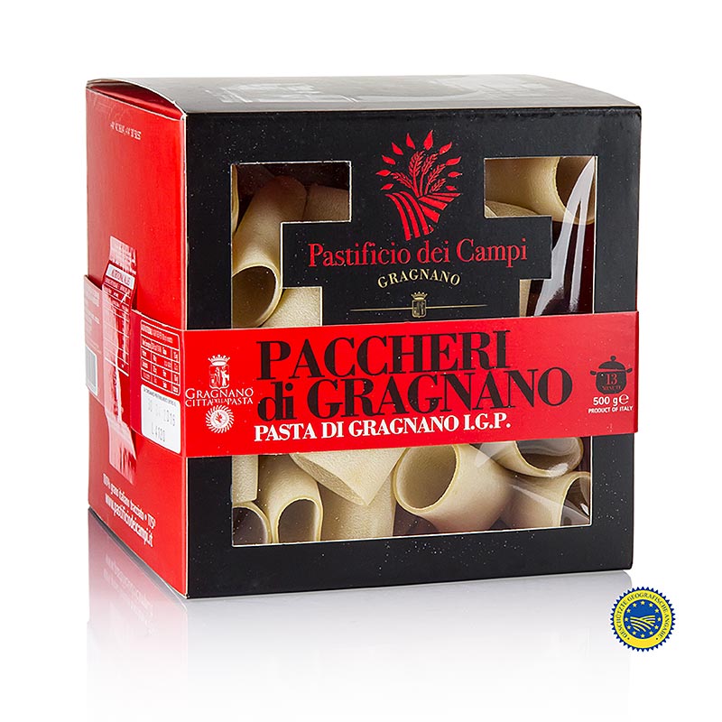Pastificio dei Campi - No.55 Paccheri (halve cannelloni), Pasta di Gragnano, IGP/g.U., 500 g