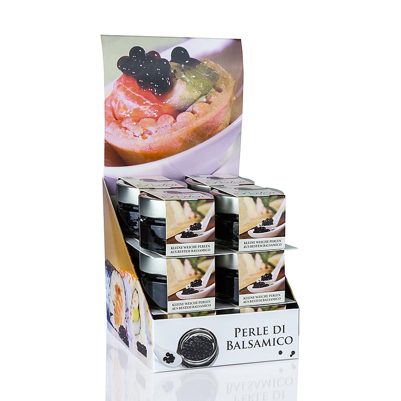 Kruidige kaviaar "balsamicoazijn", parelgrootte 3-5 mm, bolletjes, Terra del Tuono, 50 g
