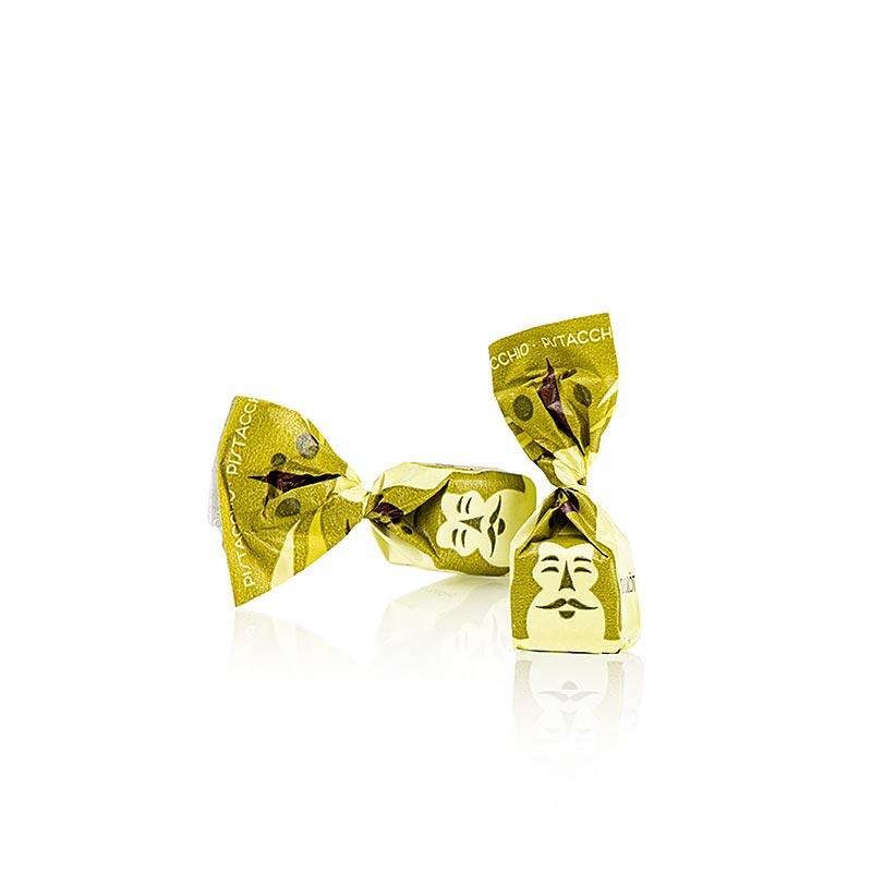 Mini-truffelpralines "trifulòt", pistachenoten, ca. 7 g, lichtgroen, Tartuflanghe, 1 kg