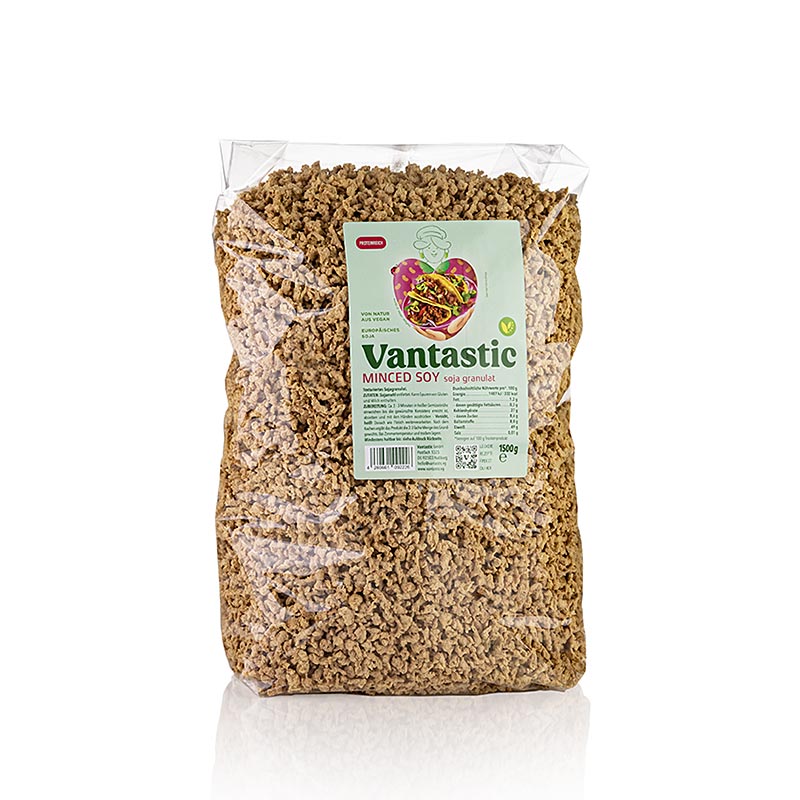minced soy - sojagranulaat, veganistisch, Vantastic Foods, 1,5 kg