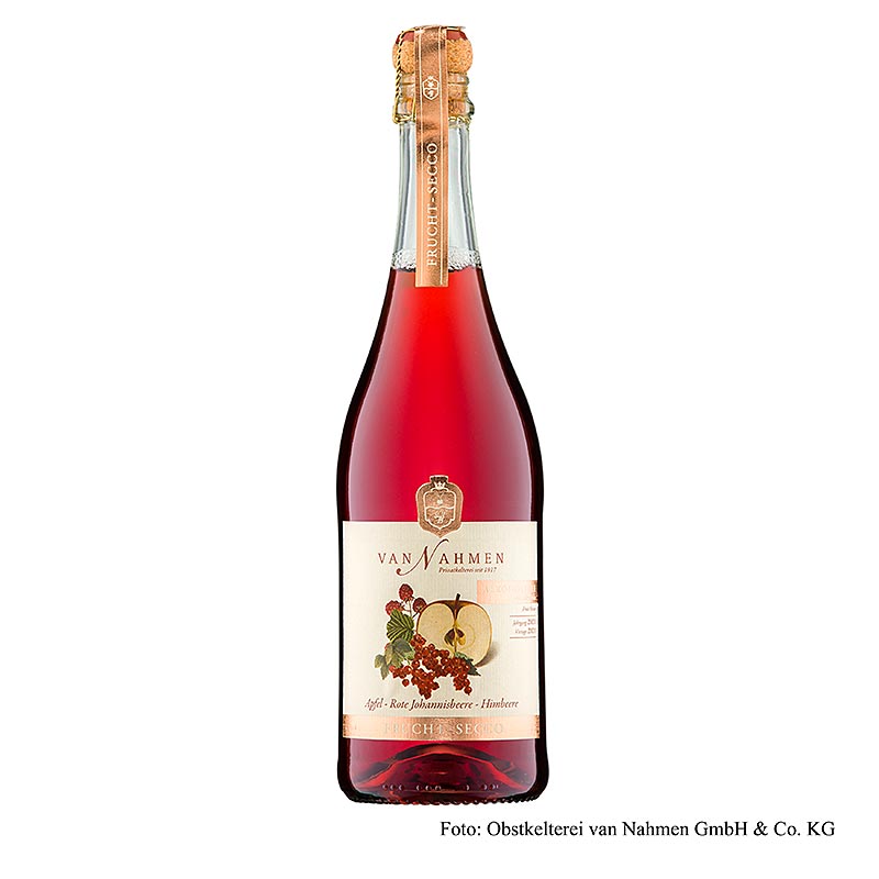 Van Nahmen appel-rode bes-framboos fruitssecco, alcoholvrij, 750 ml