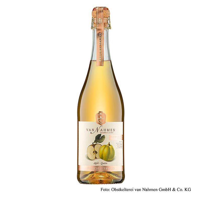 Van Nahmen appel-kweepeer fruitssecco, alcoholvrij, biologisch, 750 ml