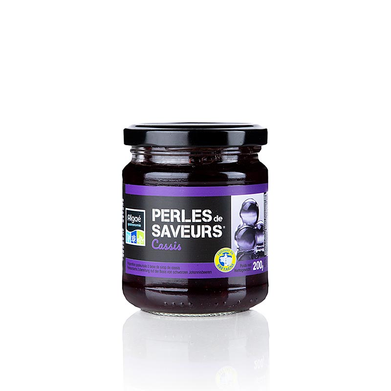Fruitkaviaar "Cassis", parelgrootte 5 mm, bolletjes, Les Perles, 200 g