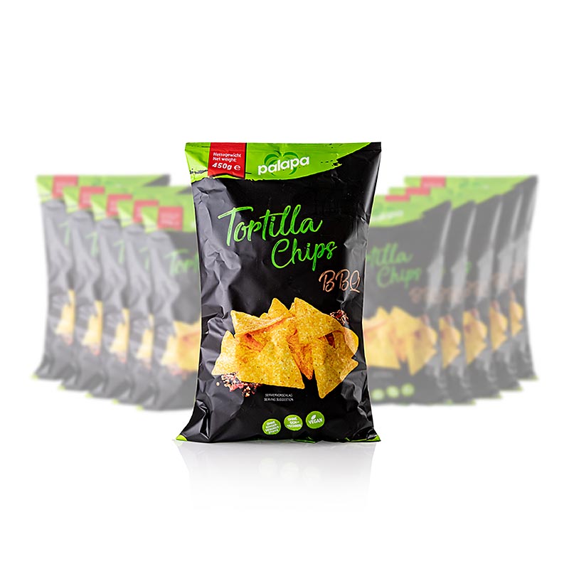 Tortillachips pikant - BBQ - Nachochips, Sierra Madre, 5,4 kg, 12 x 450 g