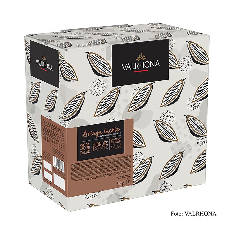 Valrhona Ariaga Lactee, melkchocoladecouverture, callets, 38% cacao, 5 kg