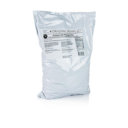 Femmes de Virunga Congo, 55%, melk couverture, callets, Original Beans, BIO, 2 kg