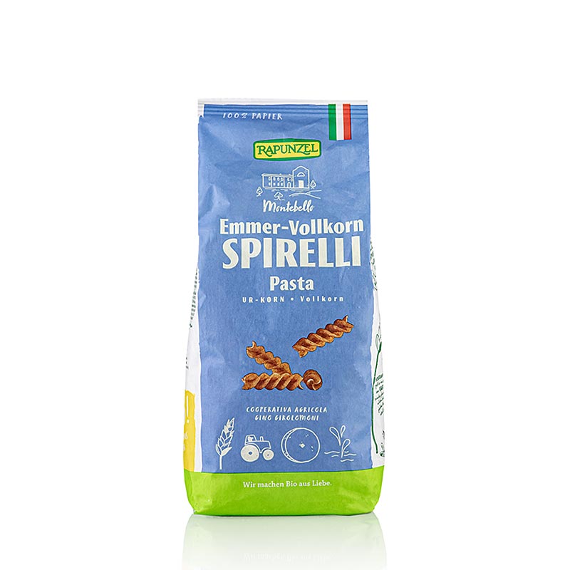 Rapunzel, Emmerpasta - Spirelli, volkoren, biologisch, 500 g