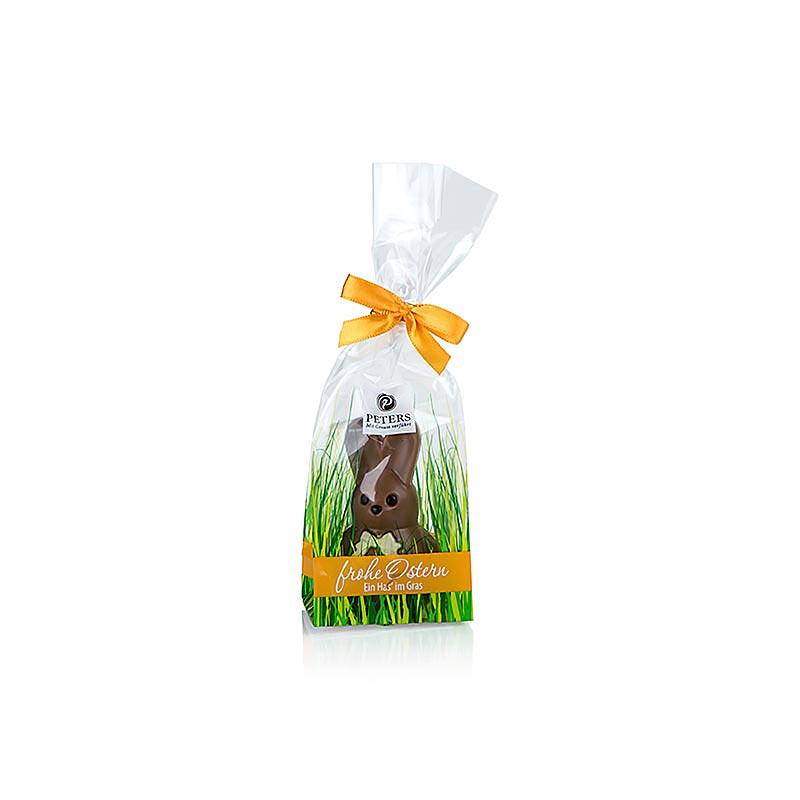 Paashaas, klein, melkchocolade met decoratie, Peters, 25 g