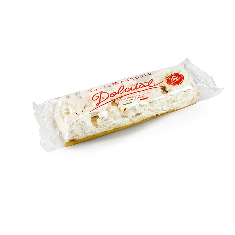 Italiaanse torrone - amandel, stevige reep, 200 g