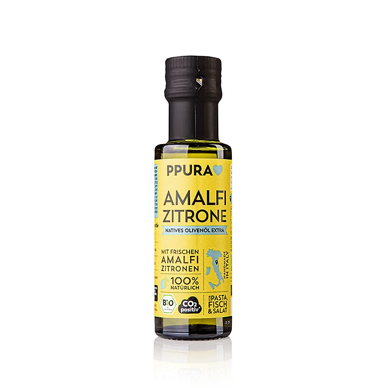 Extra vierge olijfolie, Ppura met vers Amalfi-citroensap, biologisch, 100 ml
