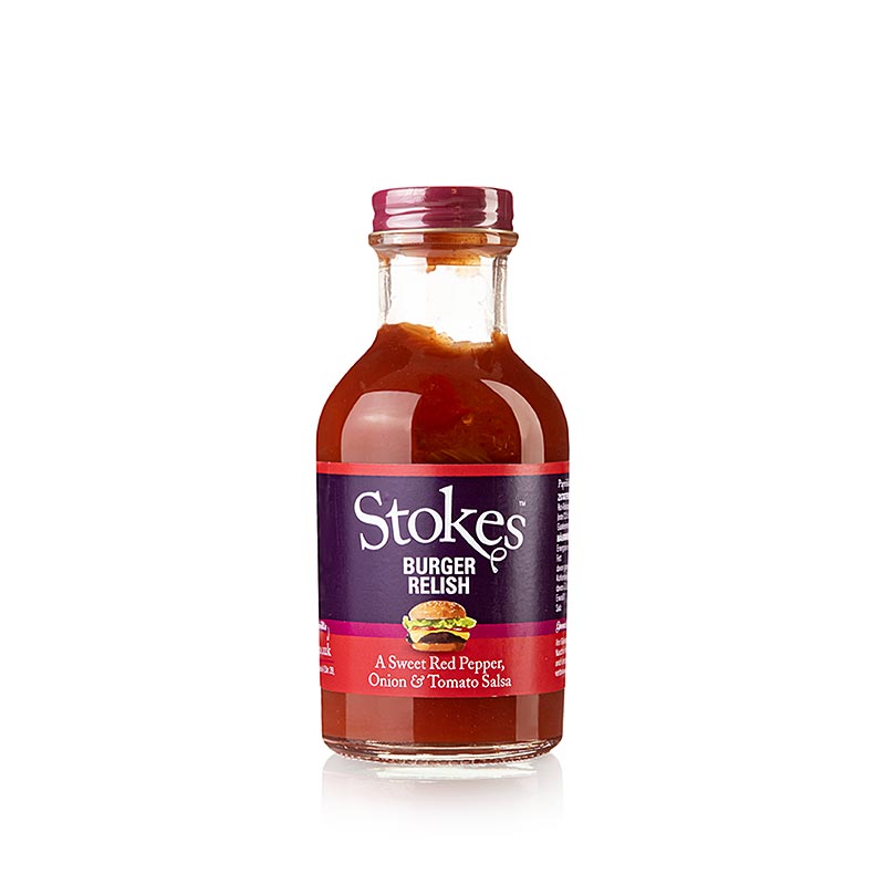 Stokes Burger Relish, rode peper & tomatensalsa, 265 ml