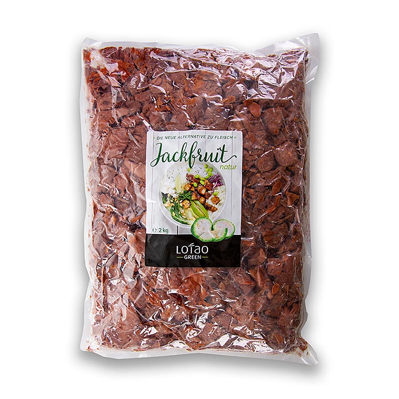 Jackfruitvruchtvlees, naturel, in blokjes, veganistisch, Lotao, BIO, 2 kg