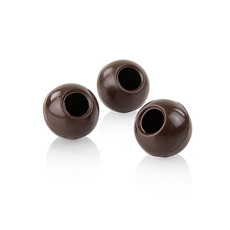Holle truffelballetjes, pure chocolade, ø 29 mm, Läderach, 1,436 kg, 378 stuks
