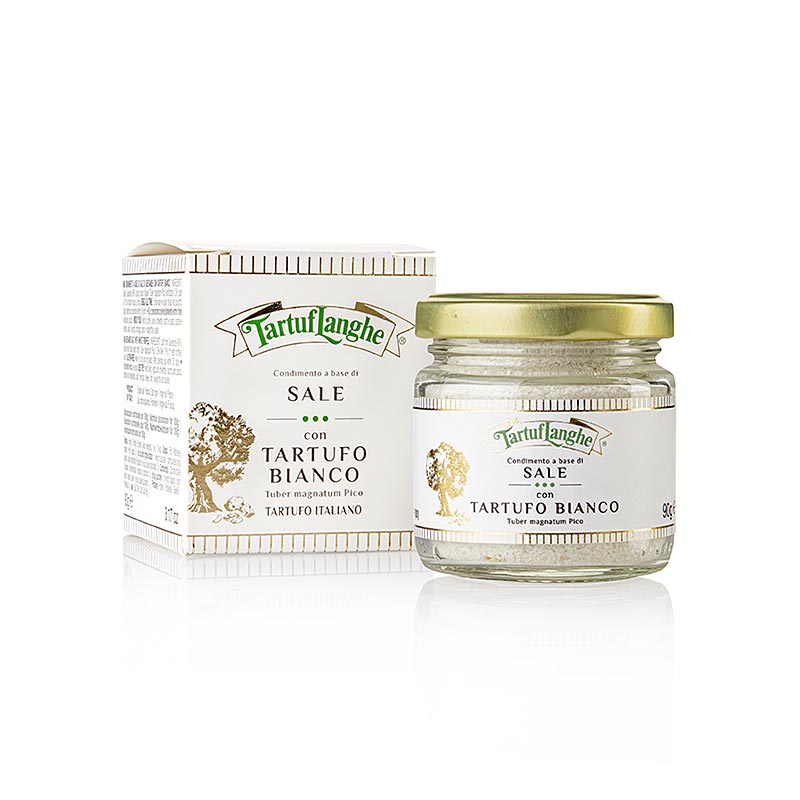 Tartuflanghe Frans zeezout met witte truffel (tuber magnatum pico), 90 g